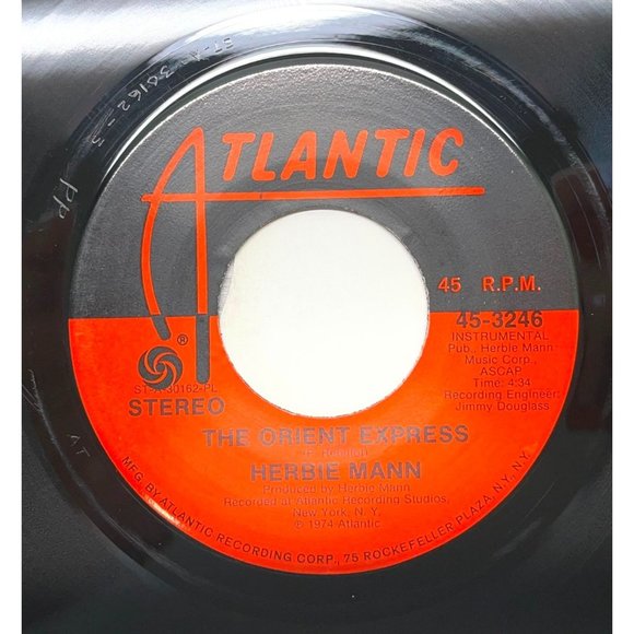 Herbie Mann Hijack / The Orient Express 45 Pop Record VG+ Atlantic 1974 - Picture 2 of 4